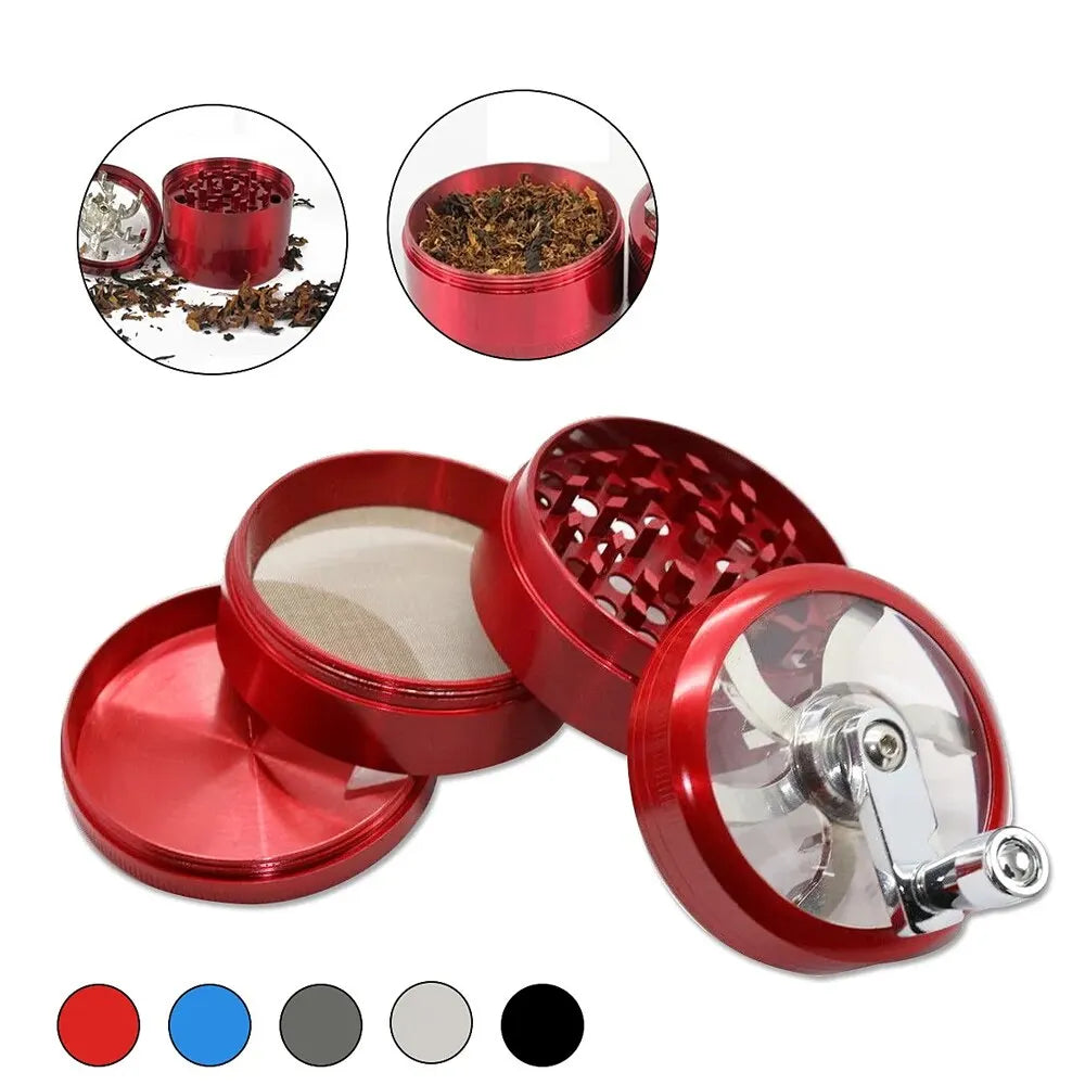 Metal Tobacco Grinder, Herbal Crusher, Smoke Manual, Kitchen Herb, 4 Layer Grinders, Spice Mill, Cigarette Accessories, 40mm