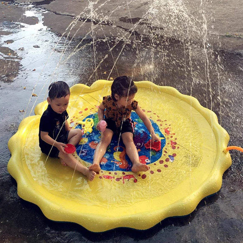 Children Play Spray Water Mat Giant Cartoon Inflatable Toys Summer Beach Garden Outdoor Game Lawn Swimming Pool Mat Kids Toys