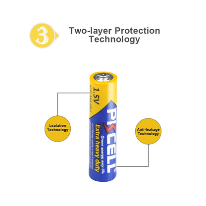 20PCS PKCELL 1.5v AAA battery 3A R03P UM4 Zinc Carbon Supper Heavy Duty Dry And Primary Battery equel to UM4 MN2400 LR03