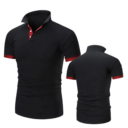 Summer New Men's Collar Hollow Short-sleeved Polo Shirt Breathable Business Fashion T-Shirt Male Brand Clothes