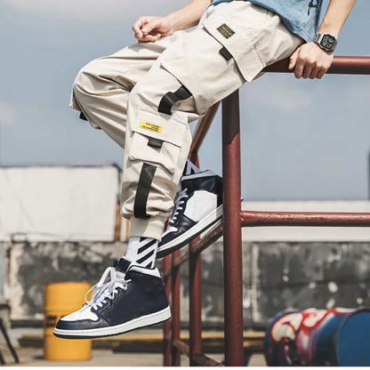 New Workwear Pants Men'S Cargo Pants Casual Hip Hop Hit Color Multiple Pockets Trousers Streetwear Sportswear Sweatpants