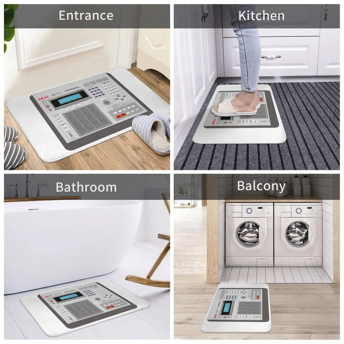 AKAI MPC 3000 Doormat Rug Carpet Mat Footpad Polyester Anti-slip Water Oil Proof Front Room Corridor Kitchen Bedroom Balcony
