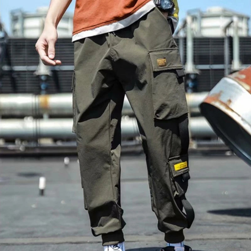 New Workwear Pants Men'S Cargo Pants Casual Hip Hop Hit Color Multiple Pockets Trousers Streetwear Sportswear Sweatpants