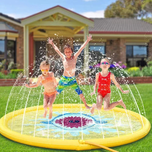 Children Play Spray Water Mat Giant Cartoon Inflatable Toys Summer Beach Garden Outdoor Game Lawn Swimming Pool Mat Kids Toys