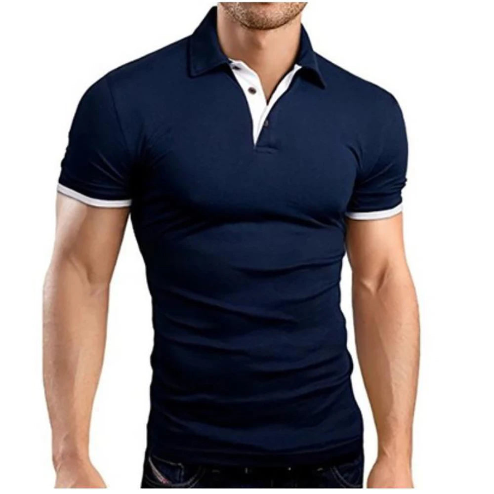 Summer New Men's Collar Hollow Short-sleeved Polo Shirt Breathable Business Fashion T-Shirt Male Brand Clothes